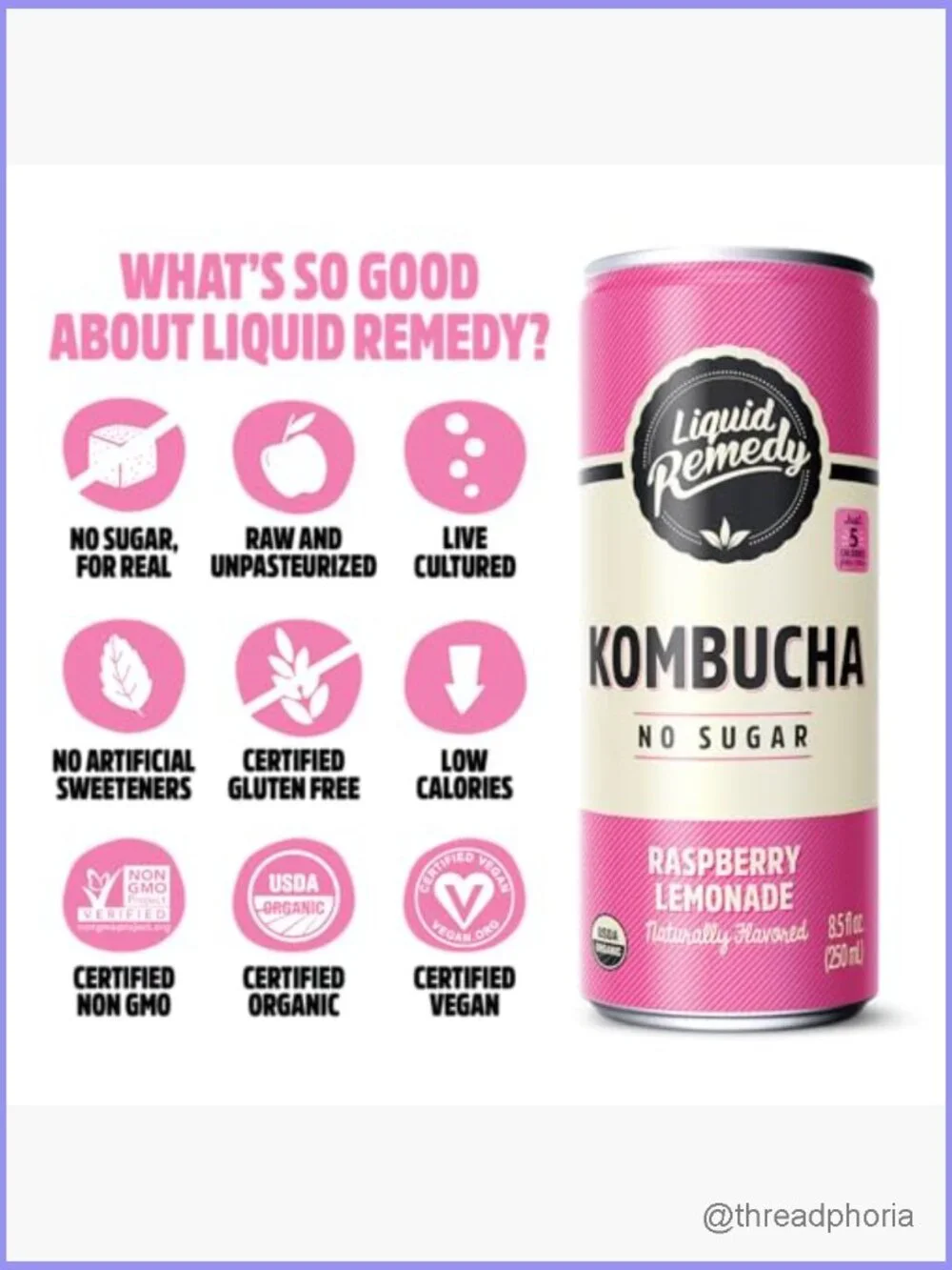 Sugar Free Kombucha Variety Pack - 24 Cans, Gut Health